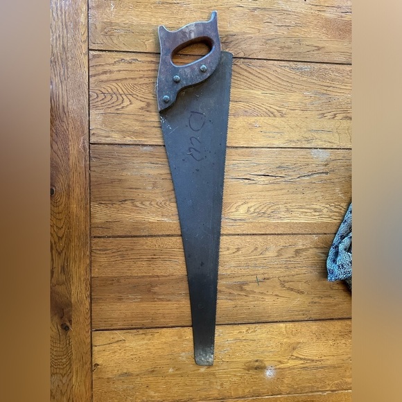 Antique Wood Handle Saw Vintage Rusty‎ Collectible 80’s Retro - Picture 5 of 8